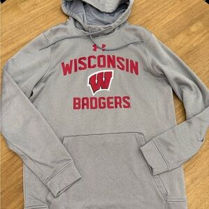 Under Armour Light Gray ColdGear Hoodie with Black Label